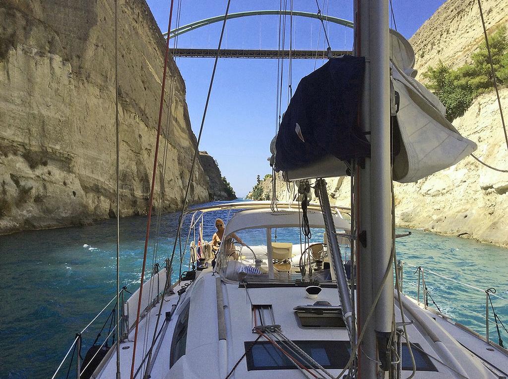 The Corinth Canal - OK, that is impressive! © Ian & Andrea Treleaven